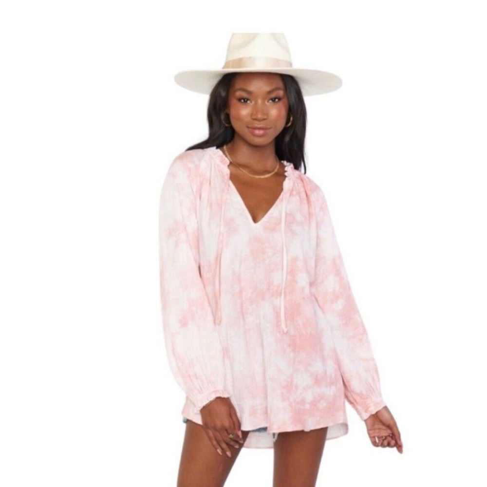 SMYM‎ Show Me Your Mumu Charlene Tunic Twisted Tie Dye Pink Size XS